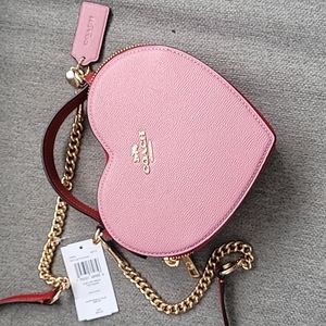 Heart crossbody coach purse